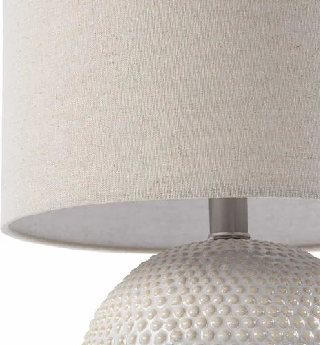 Vista 6 de BoutiqueRugs Manaloal - Lámpara de mesita de noche de cerámica con puntos boho para mesita de noche de dormitorio, iluminación lateral lateral