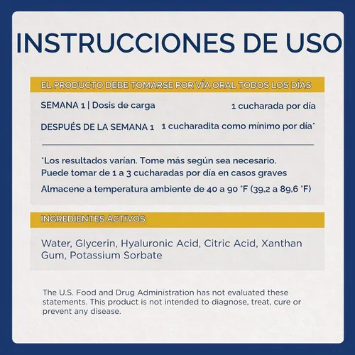 Vista 7 de LubriSyn HA Suplemento líquido humano para articulaciones de ácido