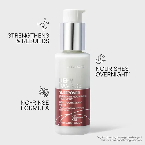 Vista 3 de Joico Tratamiento nutritivo Defy Damage Sleepover durante la noche Suaviza y suaviza instantáneamente Fortalece los lazos Reduce la rotura