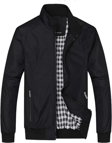 Vista 8 de Lentta - Chaqueta Bomber de Ajuste Delgado y Ligera de Softshell para Hombre, Chaquetas de Otoño para Hombre