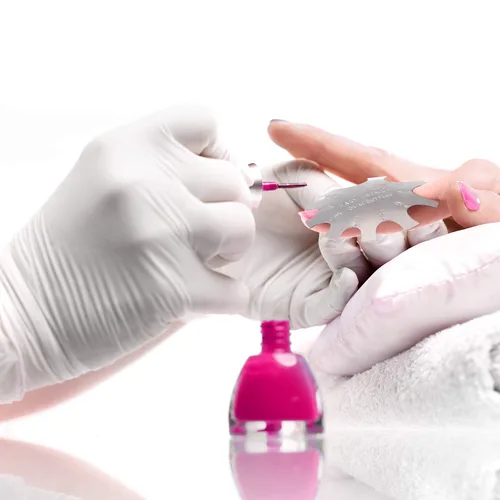 Vista 2 de Módulo de placa de corte de bordes de manicura de uñas, 6 piezas, herramienta de corte de gel de línea de sonrisa francesa fácil de acero