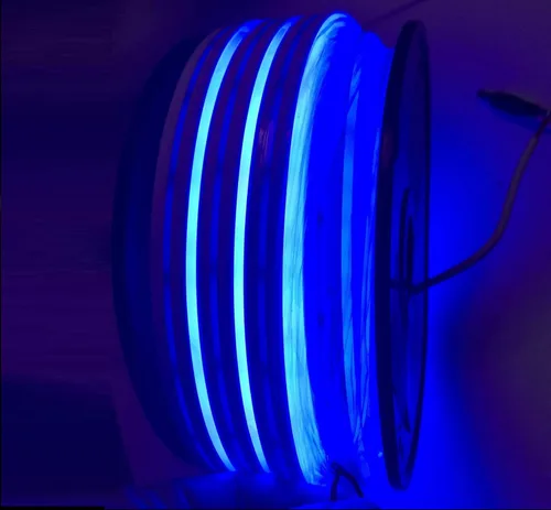 Vista 7 de Tira de luz LED RGB de silicona de neón flexible, impermeable, multicolor, control remoto para el hogar, jardín, decoración arquitectónica