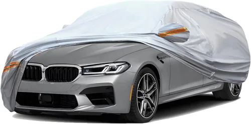 Vista 38 de TUCAREST - Funda de auto completa de 6 capas de alta calidad, diseño de cremallera de carcasa dura, impermeable, resistente a la intemperie