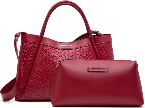 Vista 30 de NEWBELLA Kelly Bolsa Tote de Cuero Vegano para Mujeres - Elegante Bolsa Versátil de Transporte con Asa Superior, Bolso de Hombro Hobo con Monedero