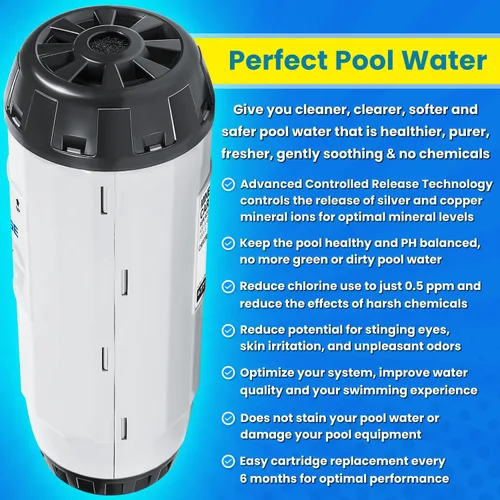 Vista 5 de Repuesto para cartucho mineral Nature2 G45 W28145 N2CG45 W26745 para todos los sistemas de piscina enterrados Zodiac Limited y Professional G o Pro