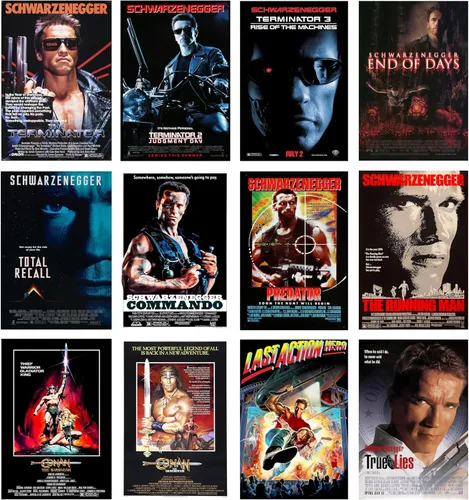 Vista 10 de ArtDirect GalleryPack - Arte de pared – 12 pósteres de película sin marco de 8 x 12 pulgadas de 1983, decoración coleccionable para el hogar u