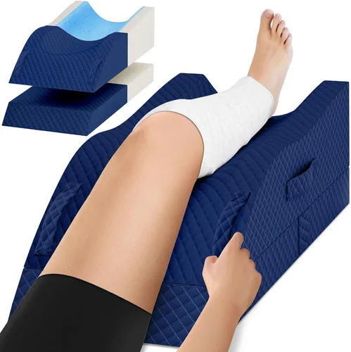 Vista 10 de Almohadas de elevación TranquilRelax para piernas después de cirugía, almohada de cuña de espuma viscoelástica ajustable para lesiones o descanso