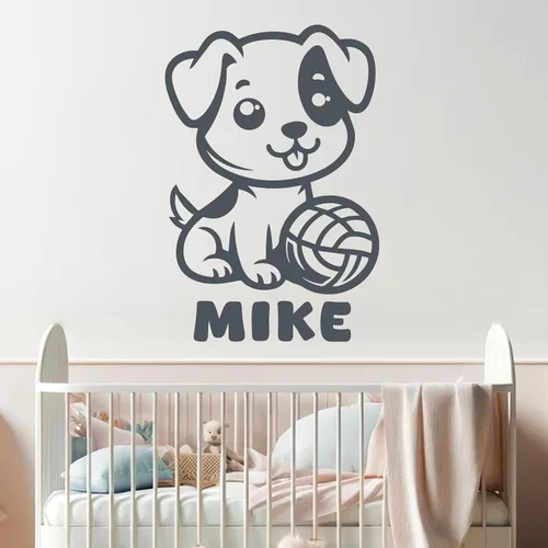 Vista 21 de Calcomanías de pared de animales, calcomanías personalizables con nombre de bebé y decoración de animales del bosque, calcomanías de pared