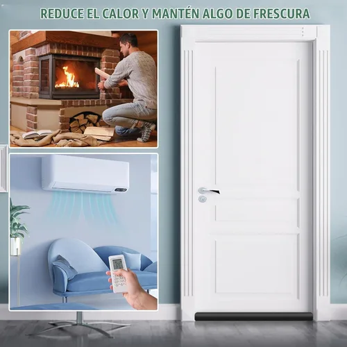 Vista 6 de MAXTID Tope de Aire para Puerta de 32 Pulgadas, Negro - Bloqueador de Viento para Puertas de Dormitorio y Apartamentos Pequeños Puertas