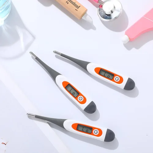 Vista 5 de TrelaCo 10 piezas Termómetro para adultos Termómetro digital oral para fiebre Temperatura basal del cuerpo Lectura rápida Punta flexible