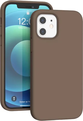 Vista 266 de Funda de silicona líquida compatible con iPhone 12 Pro Max 6.7 pulgadas, funda de gel de protección completa con forro de microfibra, funda