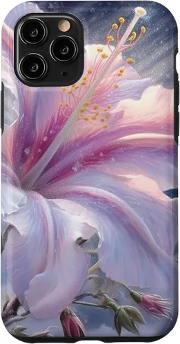 Vista 10 de Funda de flores de hibisco de invierno para iPhone 15