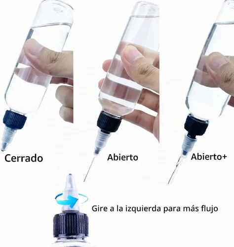 Vista 5 de 36 botellas de plástico de 4 onzas para líquidos, aceite para el cabello, pintura, pegamento, salsa de cocina, botella dispensadora transparente