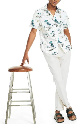 Vista 4 de Nautica Camisa de manga corta estampada para hombre de forma sostenible