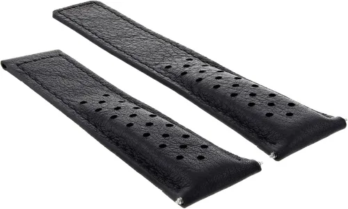 Vista 4 de Ewatchparts PERFORATED 19-20-22MM LEATHER WATCH BAND STRAP COMPATIBLE WITH TAG HEUER CARRERA CALIBRE