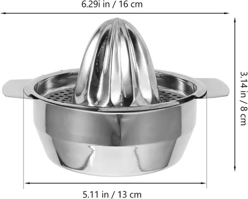 Vista 2 de SHINEOFI Stainless Steel Manual Juicer Hand Press Citrus Squeezer for Lemons Oranges Limes Efficient Juice Extractor Easy to Clean Versatile Fruit