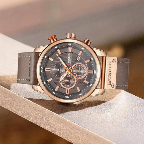 Vista 3 de FANMIS Reloj deportivo de cuarzo analógico militar para hombre, cronógrafo, clásico, casual, vestido de negocios, impermeable, reloj de pulsera