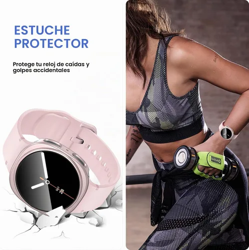Vista 3 de Paquete de 6+6: Fundas protectoras de 40 mm para Samsung Galaxy Watch 8, cubierta protectora de policarbonato duro con película de vidrio templado