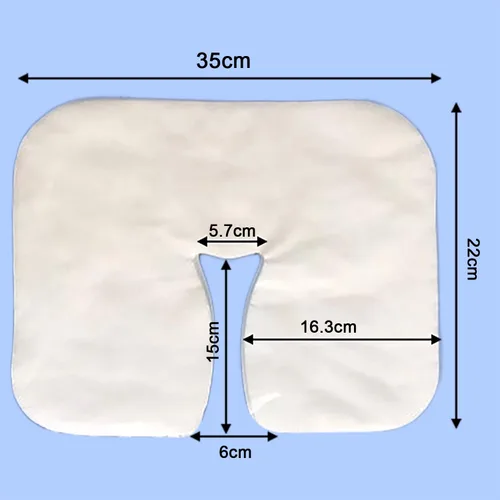 Vista 5 de 120 fundas desechables para cuna facial, toallas de papel suaves y sedosas, para masajes de silla y terapeuta de masaje (fundas para cuna facial)