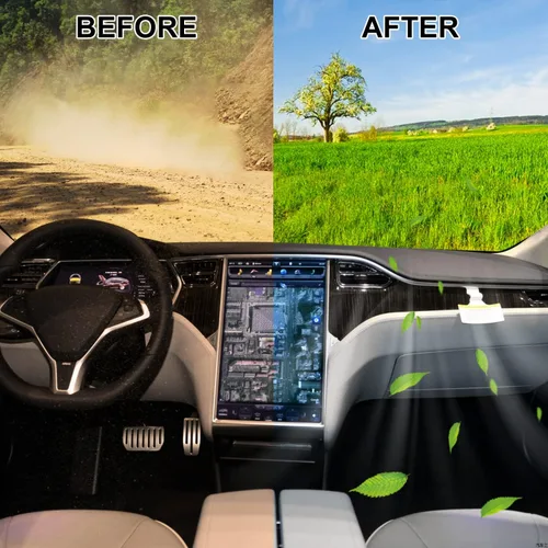 Vista 5 de Filtro de aire de cabina para Tesla Model S con carbón activado 2016+ Model S Fit 21072736-00-A 1072736-00-B (2016+ carbón activado)