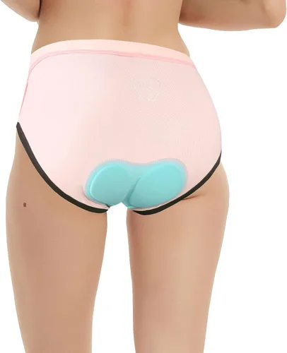 Vista 6 de NOOYME - Ropa interior de ciclismo para mujer, diseño 3D, acolchado