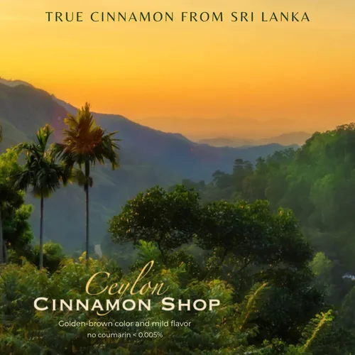 Vista 4 de Ceylon Cinnamon Shop Suplemento orgánico de canela de Ceilán (100% certificado), 90 cápsulas Premium Grade True Cinnamon, Sri Lankan Variety