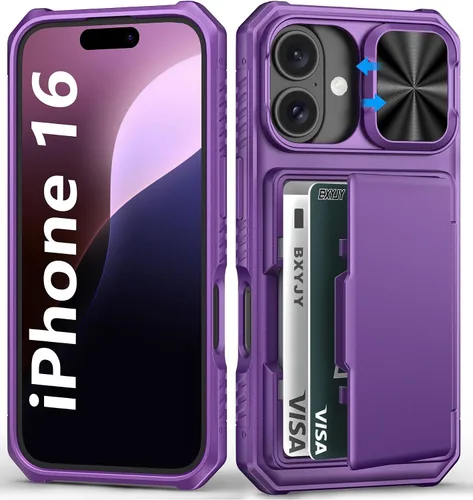 Vista 38 de BXYJY Funda tipo cartera para iPhone 15 Pro, tarjetero (4-5 tarjetas)
