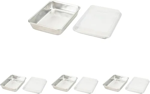 Vista 3 de Nordic Ware Naturals 45339 - Juego de utensilios para hornear de 3 piezas de aluminio, bandeja de un cuarto de hoja y bandeja para pasteles