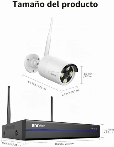 Vista 8 de ANNKE 16CH 4K NVR with 4 x 3MP Outdoor Wireless Security Camera System, 1TB