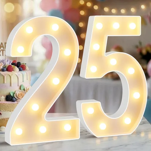 Vista 51 de Letrero LED de Marquee con Letras Iluminadas - Letras Iluminadas del Alfabeto para Cumpleaños, Graduación, Decoración de Pared y Mesa en Bares