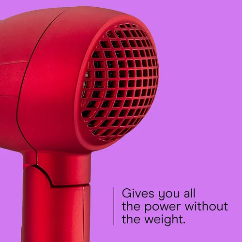 Vista 5 de Conair MiniPro Mango plegable Turmalina cerámica Styler/secador de pelo; Rojo