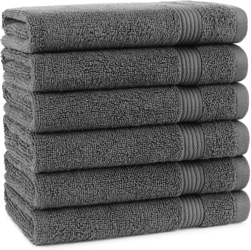 Vista 51 de Juego de toallas de baño Arkwright de 4 piezas - 100% algodón súper suave, 600 GSM de secado rápido y absorbente, artículos de lujo para baño