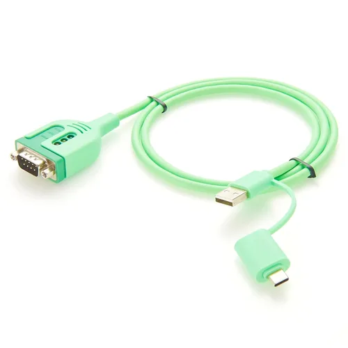 Vista 8 de FTDI Cable adaptador serie USB a RS232 DB9 con chipset FT232RNL Dual USB-A y USB-C a D-Sub 9Pin RS232 COM Cable convertidor para módem, escáner, DB9
