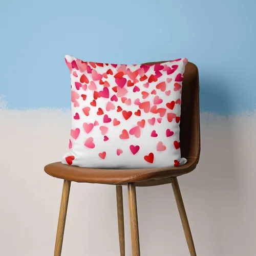 Vista 5 de Juego de 2 fundas de almohada de corazón para el día de San Valentín de 20 x 20 pulgadas, regalos románticos de San Valentín, Día de la Madre