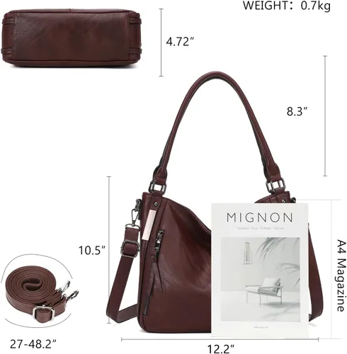 Vista 2 de Purses for Women Shoulder Handbags Hobo Bags Tote Bag
