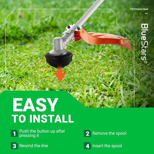 Vista 7 de BlueStars Cabezal de recortadora 128LD T25 - Compatible con Husqvarna 124L 125L 128L 128LD 128R 128RJ 223L 122L 125C 125L 125LDX 128R 128RJ 223L