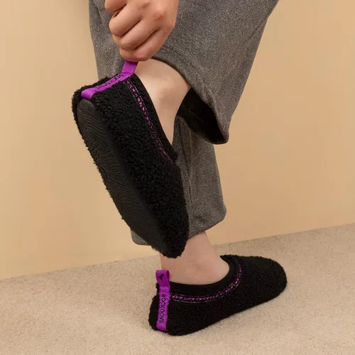 Vista 2 de RockDove Pantuflas Serenity de forro polar con espalda cerrada para mujer