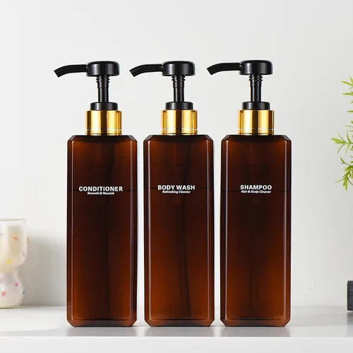 Vista 10 de Dispensador de champú y acondicionador, botellas de ducha recargables de 16 Gris