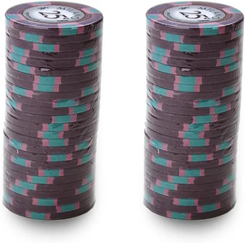 Vista 2 de Claysmith Gaming Milano Casino - Fichas de póquer de arcilla de grado 0.35 oz, paquete de 50