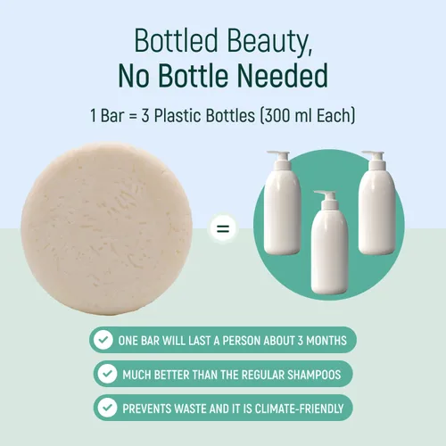 Vista 6 de Barra de champú de agua de proteína de arroz sólido con jabón para el cabello con efecto acondicionador - Barras de champú para cabello con todos