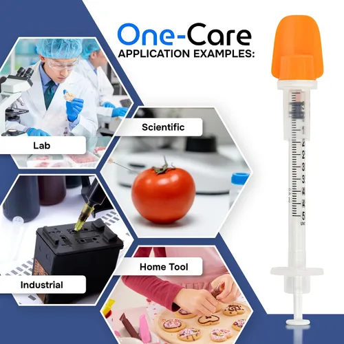 Vista 5 de ONE-CARE 100 Pack 23Ga 1.0inch/25mm Suministros de laboratorio industriales Accesorios de dispensación, empaquetados individualmente
