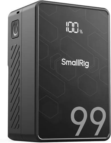 Vista 10 de SMALLRIG Batería de montaje en V T99, batería de montaje en V de 99 Wh/6800 mAh con 7 puertos, carga rápida USB-C dual de 100 W, 2 H, a prueba