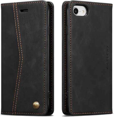 Vista 49 de QLTYPRI Para iPhone Air Case Wallet Con Tarjetero, Vintage PU Cuero Kickstand Cierre Magnético A Prueba De Golpes Folio Libro Funda Para IPhone 17