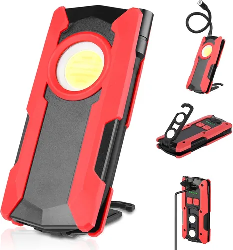 Vista 11 de OTYTY Luz de Trabajo LED Recargable, 30W 1500LM Luces de Inundación Portátiles Alimentadas por Batería con Base Magnética, Batería de 4200mAh