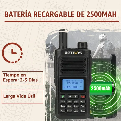 Vista 6 de Retevis RA89 - Radio de mano de doble banda bidireccional (paquete de 2)