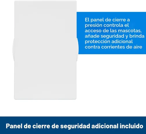 Vista 4 de Puerta para mascotas PetSafe plástico con solapa suave de color, Mediano, M, Blanco