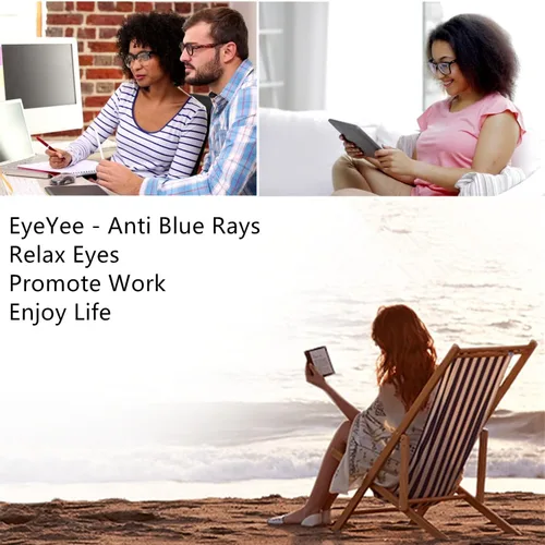 Vista 3 de Lentes de lectura - Bloqueo de la luz azul - Redondos, Mujeres y Hombres Negro