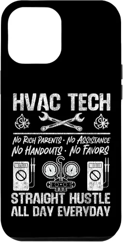 Vista 26 de HVAC Technician Tech Vintage HVAC Tech No Rich Parents No Case for iPhone 16