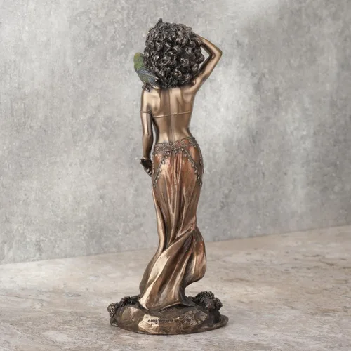 Vista 4 de VERONESE DESIGN Oshun The Orisha of Love, Matrimonio y Fertilidad, 9.5 pulgadas de alto, resina fundida en frío, acabado de bronce antiguo
