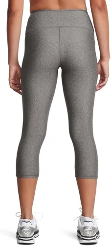 Vista 2 de Under Armour Pantalones capri HeatGear de cintura alta con bolsillos para mujer (020) Carbón jaspeado claro/ Negro